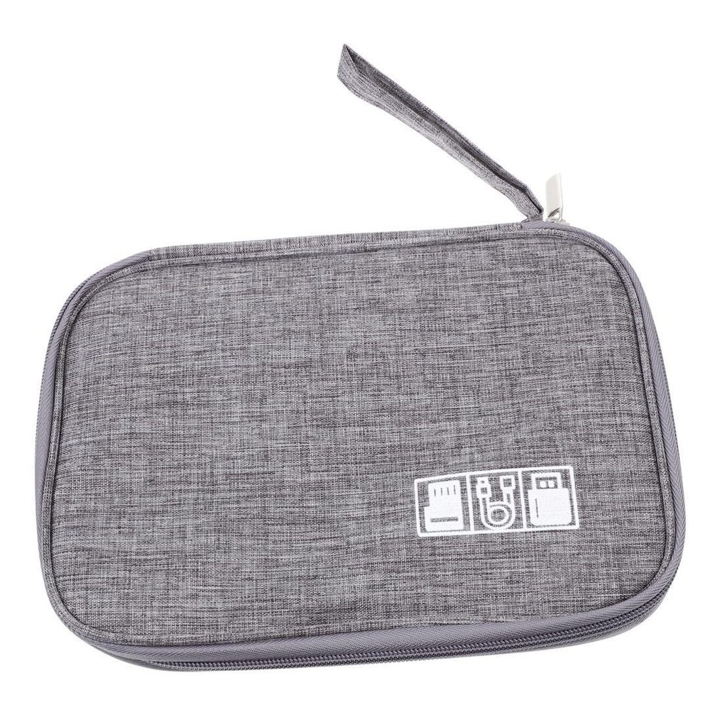 Gadget Pouch PC Peripherals Charger Cable Storage Pouch Organizer Gray