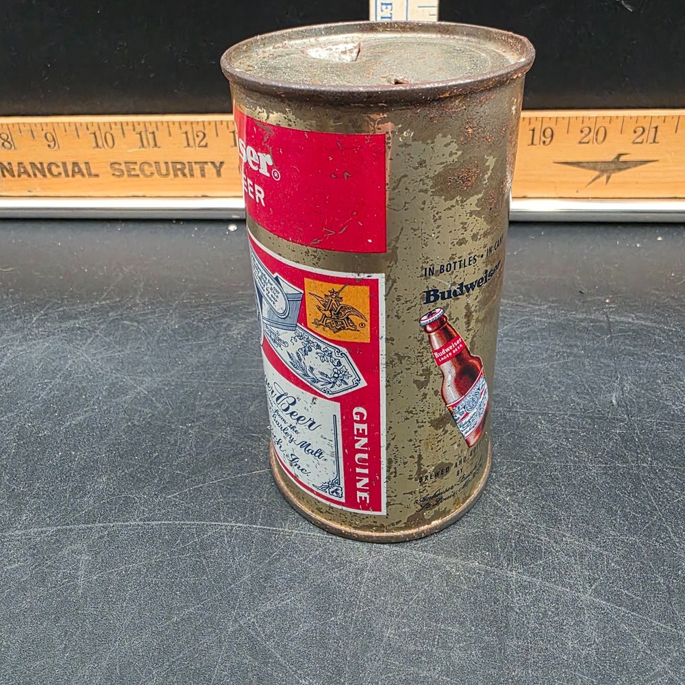 Vintage Budweiser Gold Empty Flat Top Beer Can "FOR DISPLAY ONLY"