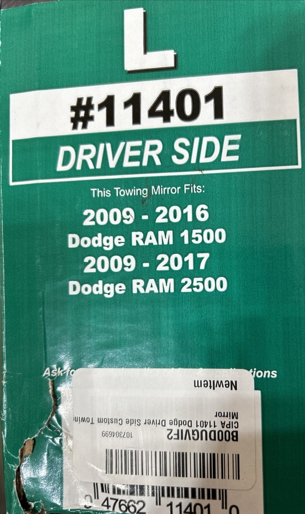 TOW MIRROR CLIP ON FOR Dodge RAM