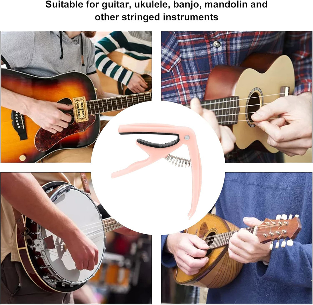 Guitar Capo for 6-String Acoustic & Electric Guitars with Spring Clamp