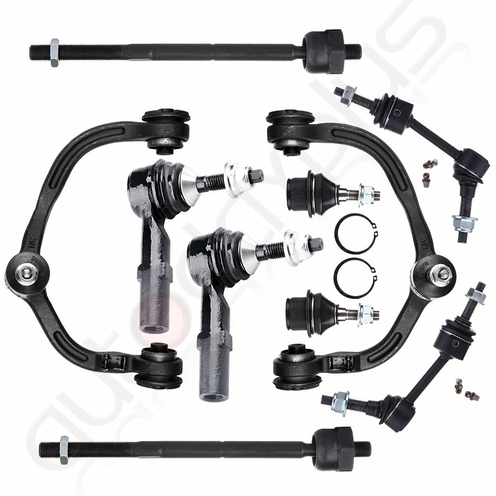 10pc Complete Front Steering Control Arm Tie Rod Kit For 2003-06 Ford Expedition