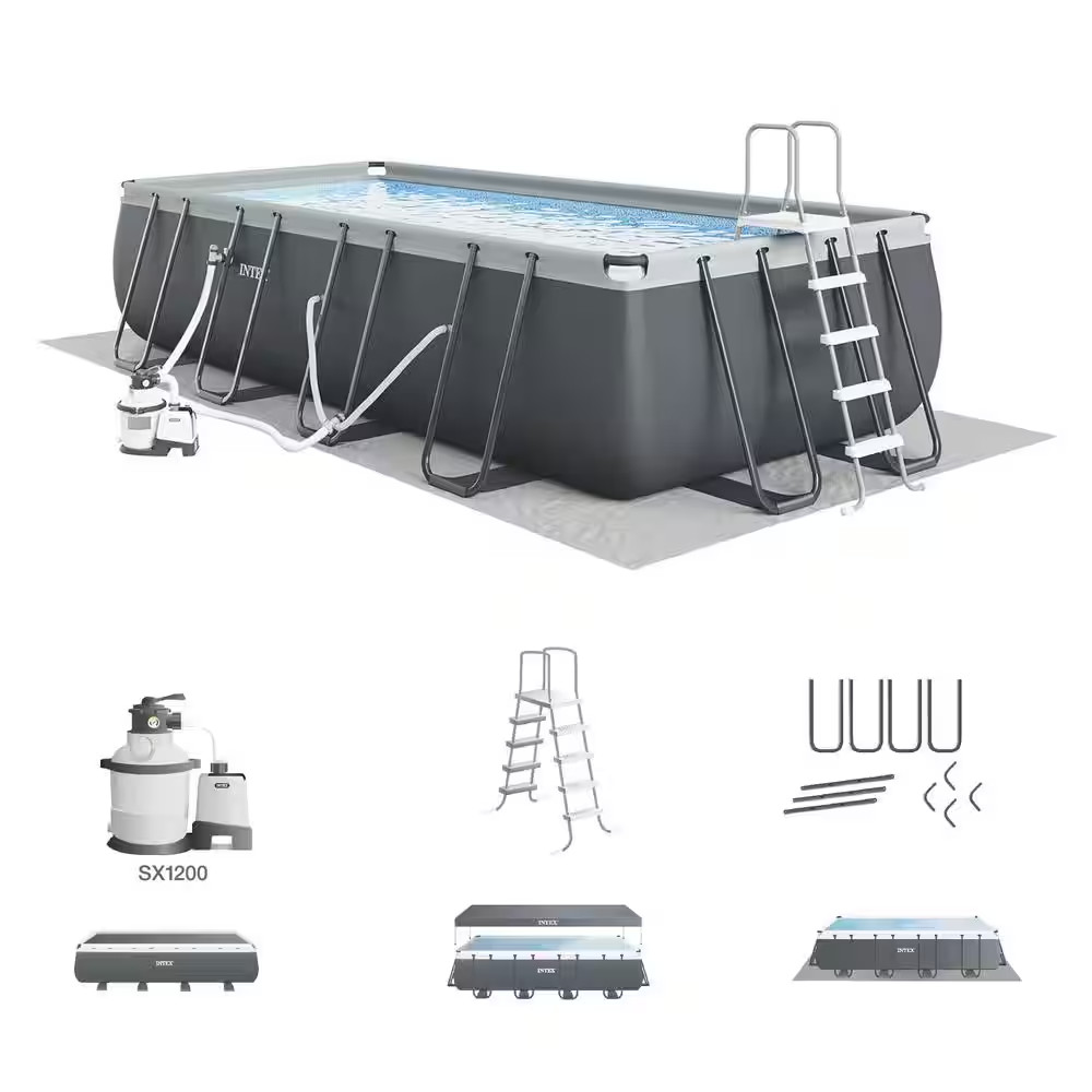 Ultra XTR 18 Ft. X 9 Ft. Rectangular 52" Deep Hard Sided above Ground Pool Set