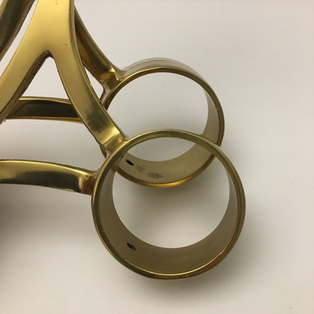 Solid Brass Bar Foot Rail Brackets SET OF 2