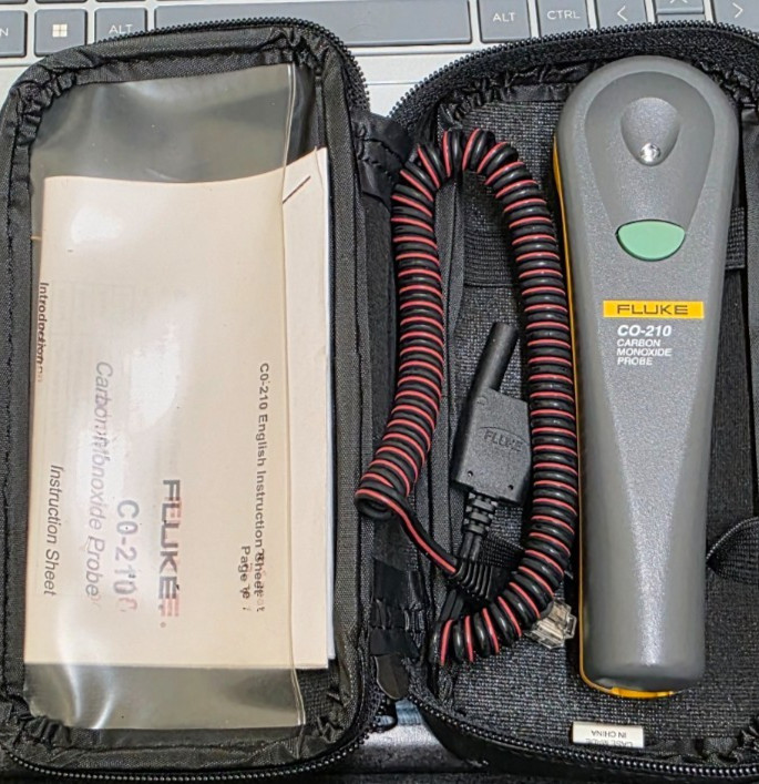 Fluke CO-210 Carbon Monoxide Probe With Case