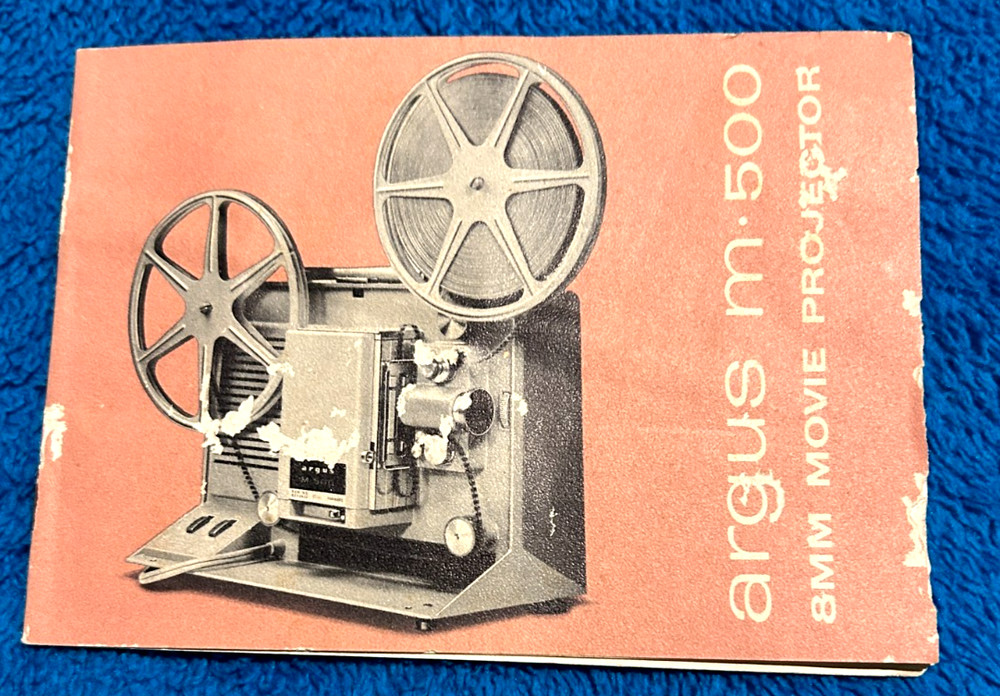 Vintage Argus M-500 8MM Projector Instruction Booklet