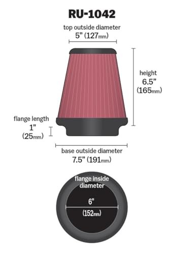 High-Flow Original Lifetime Universal Clamp-On Air Filter: High Performance,