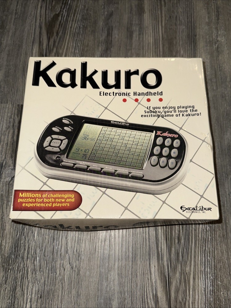Kakuro Electronic Hand held Challenging Puzzle Open Box