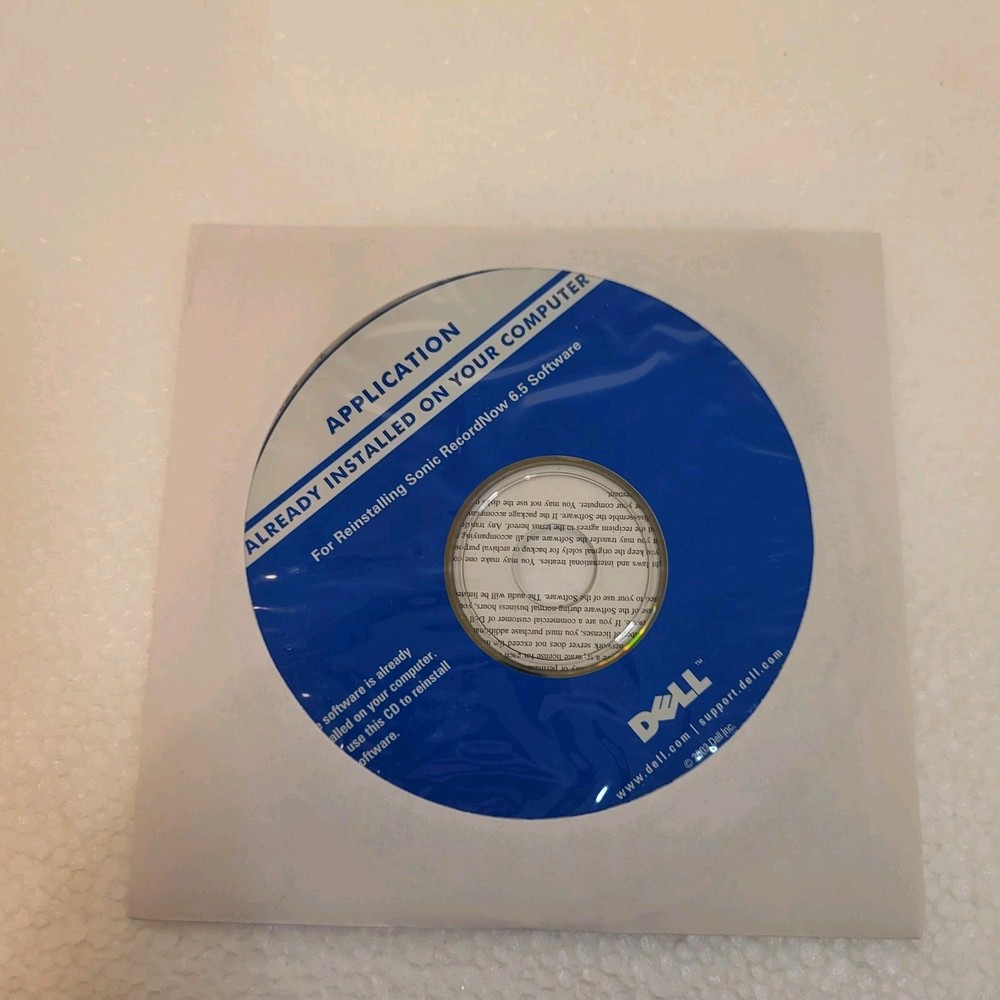DELL Application For Reinstalling Sonic RecordNow 6.5 Software