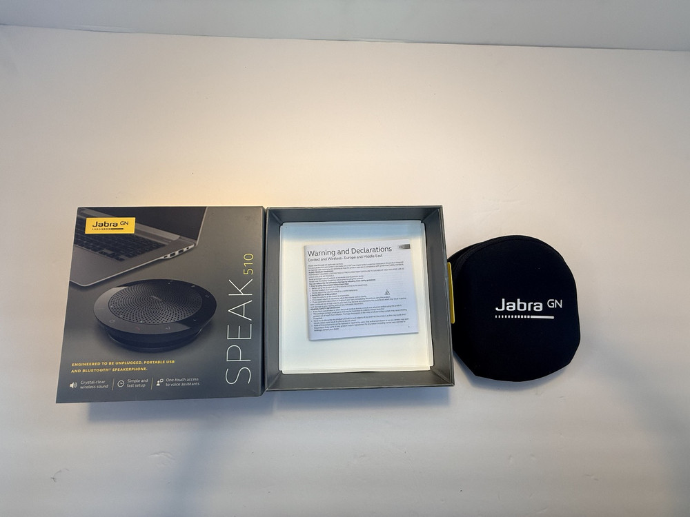 Jabra Speak 510 Portable Conference Speaker – Bluetooth / USB – Open Box