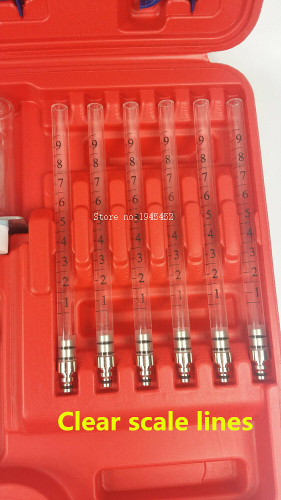 Common Rail Injector Flow Meter With 24 Adaptors Fuel Line Test Tester