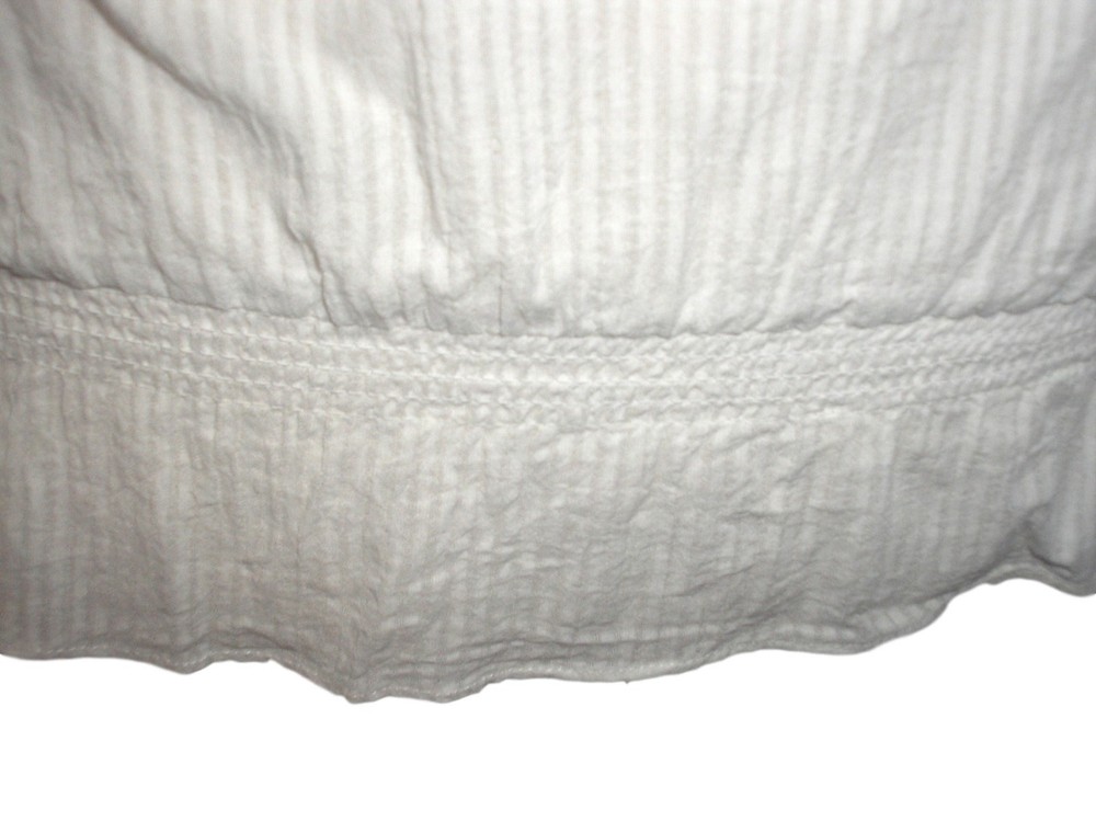 Adini 100% Cotton White Elastic Boho Peasant Blouse