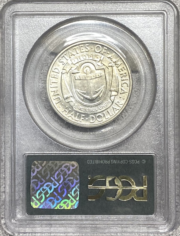 1936-S Rhode Island Commemorative Half Dollar 50c PCGS MS64