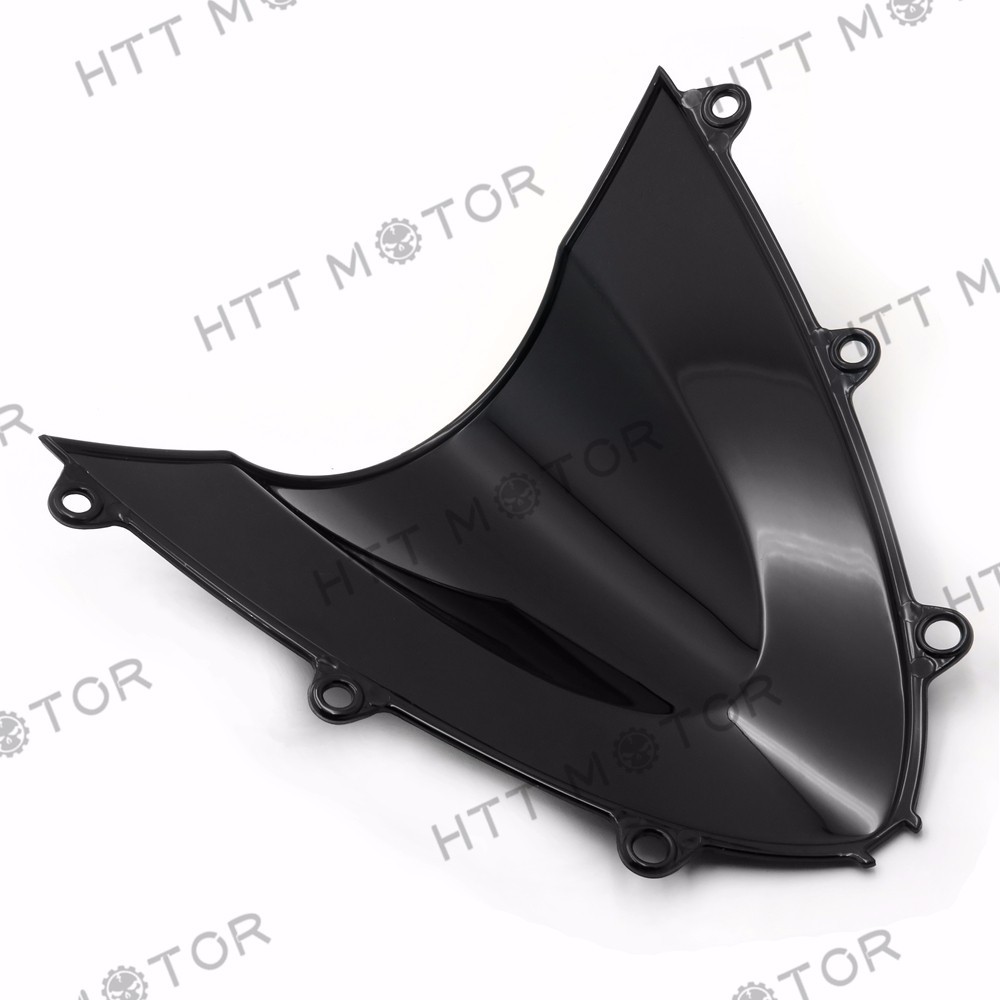 Black Double Bubble Windscreen Windshield for 2008-2011 Honda CBR1000RR