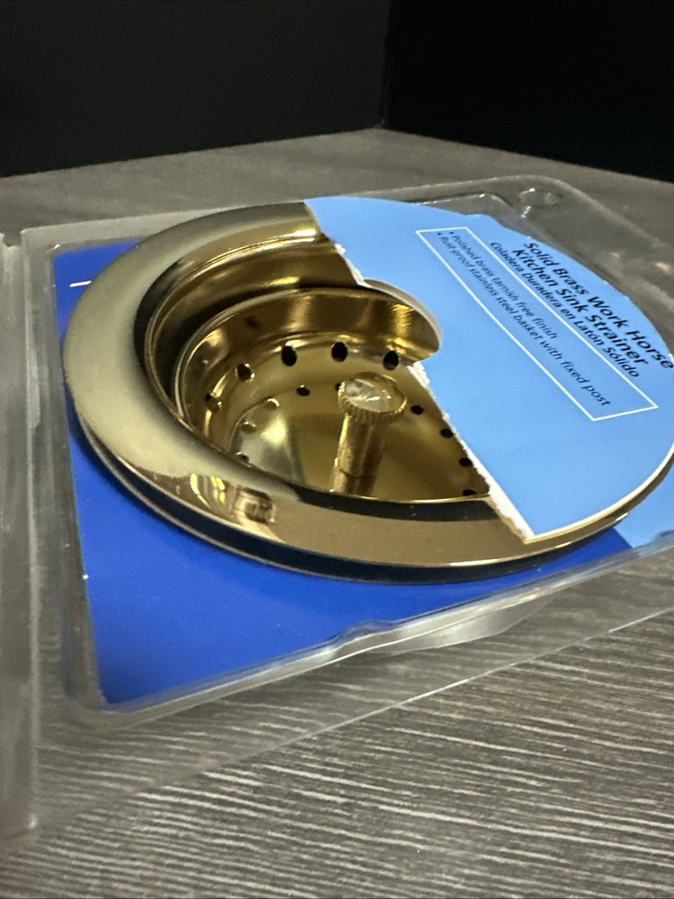 LHIGH QUALITY SOLID POLISHED BRASS KITCHEN SINK STRAINER HIGH END KITCHEN NOS