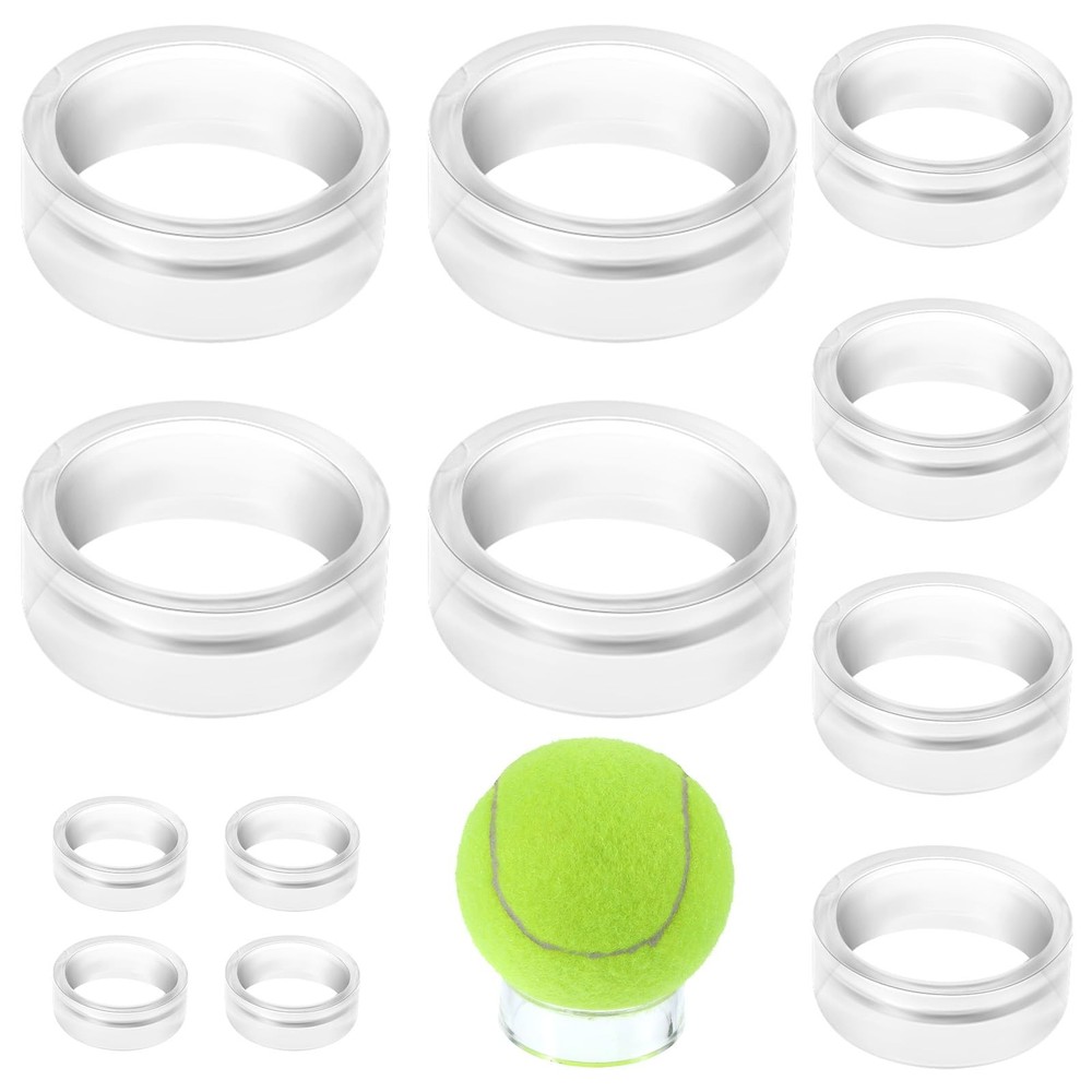 12 PCS Acrylic Sphere Display Stand, 3 Sizes Clear Sphere Holder Round Ball S...