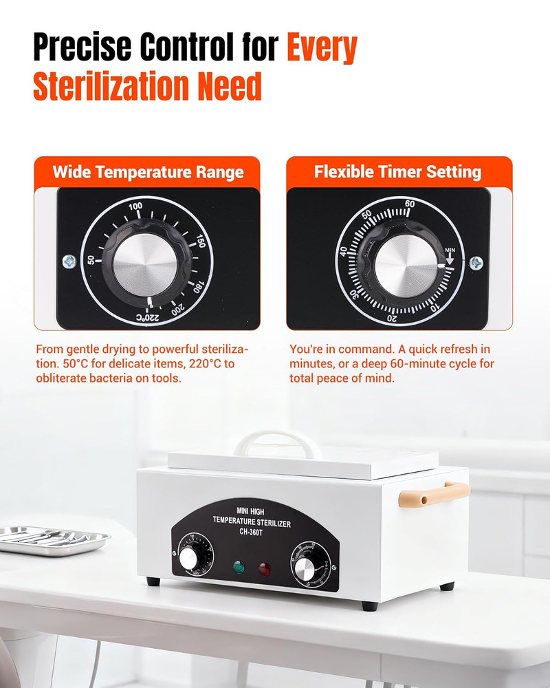High Temperature Metal Cleaning Box, 1.5L Capacity with Adjustable Timer 110V 30