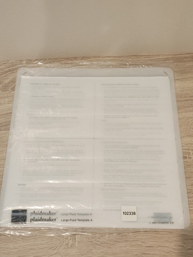 Stampin' Up! NEW Plaidmaker Template Large template A