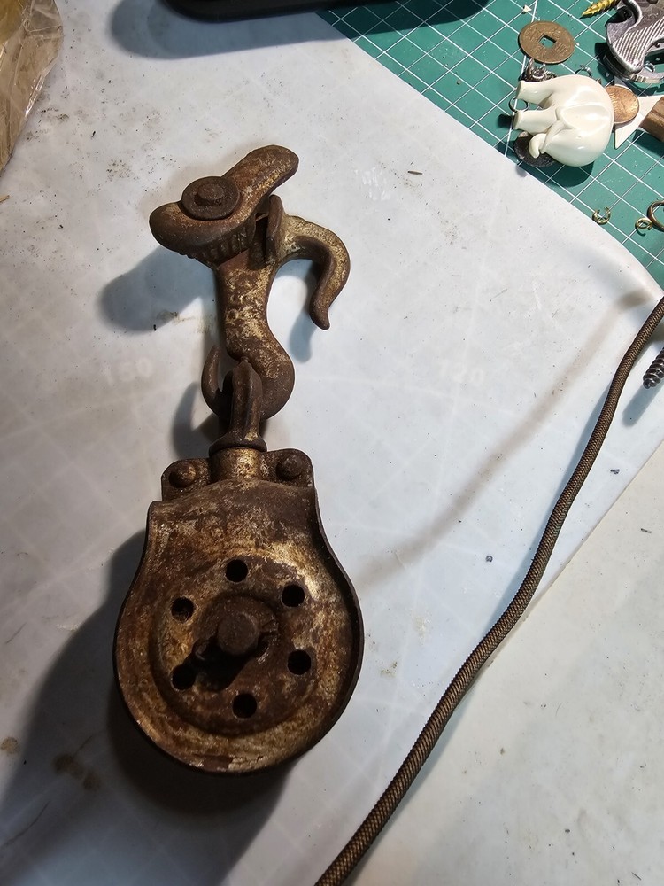 vintage pulleys for rope