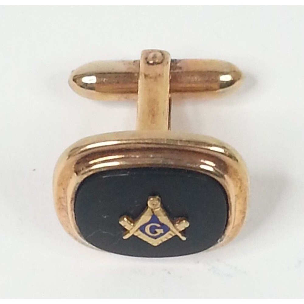 Vtg Masonic Free Masons Cuff Link