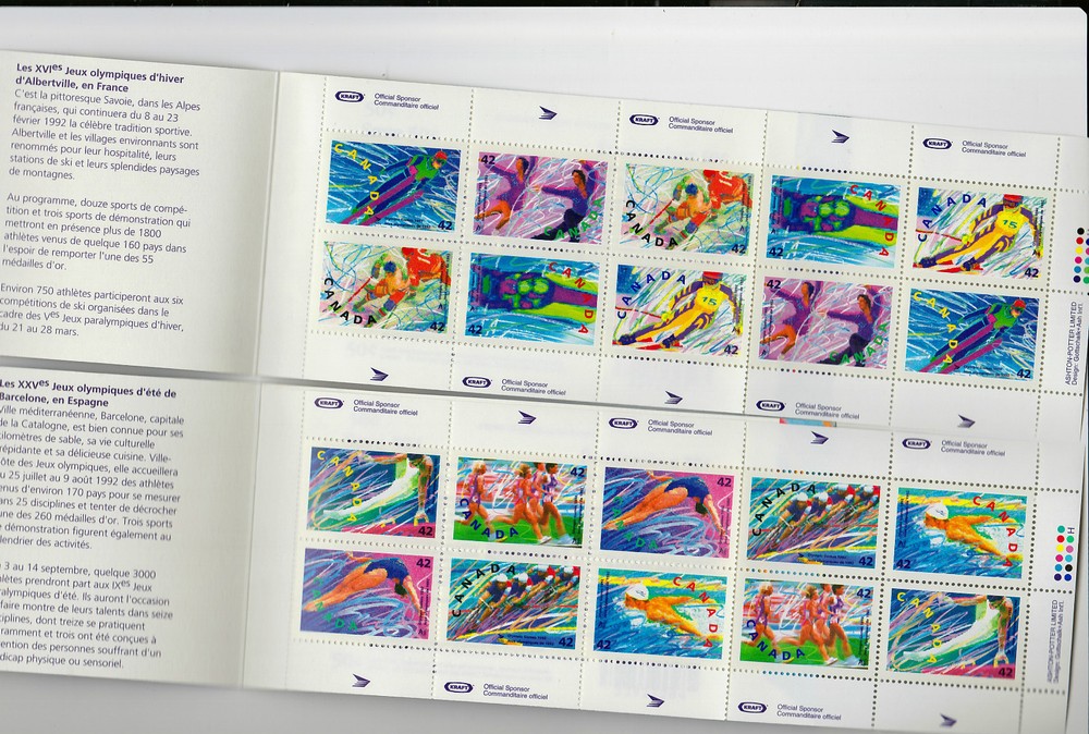 Canada 1992 Winter & Summer Olympics Booklets (2) Unexploded Mint