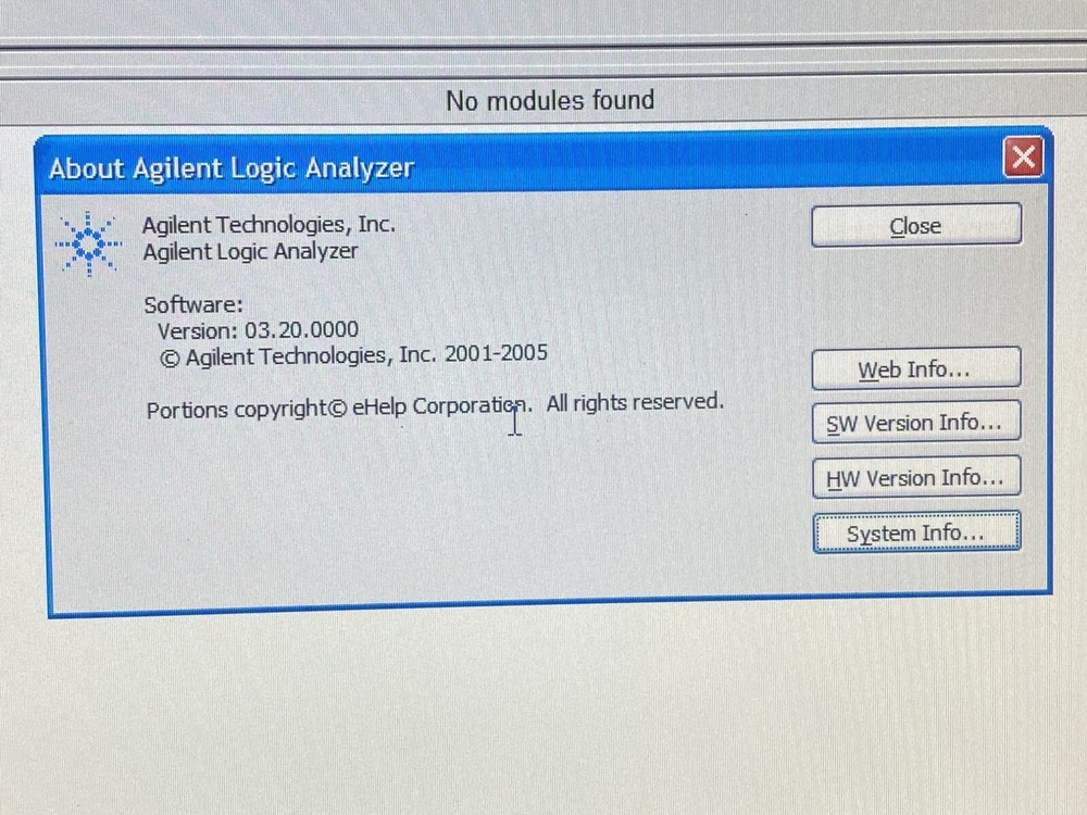 Agilent 16902A Logic Analyzer System Mainframe Windows XP SP3