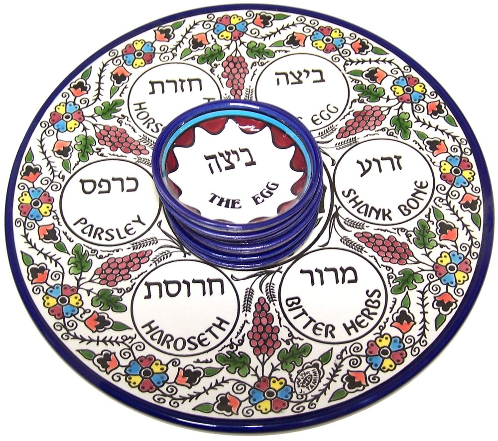 Seder Plate, Plate for the Passover Meal, Passover Plate