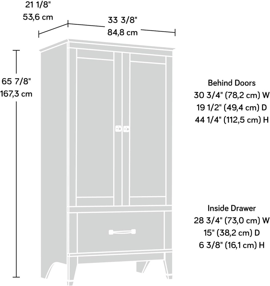 Carson Forge Armoire in Washington Cherry - Stylish Storage Solution