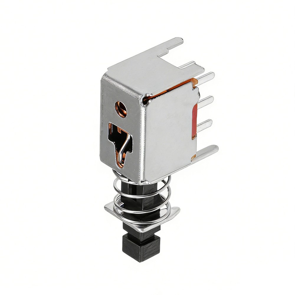 Push Button Switch DPDT 6 Pin 1 Position Self-Locking Black 10pcs