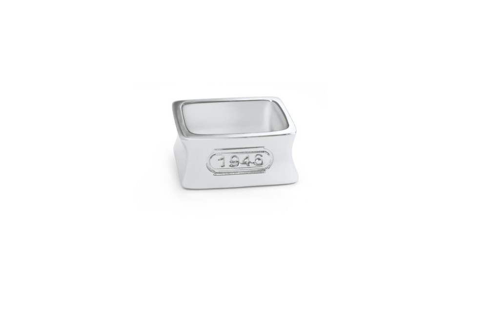 Links Sterling Silver Square ring with founding date