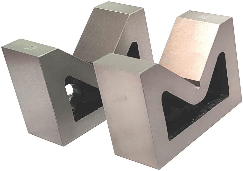 Seasoned Caste Iron V Block Pair Lathe Machine Tools Lathe work