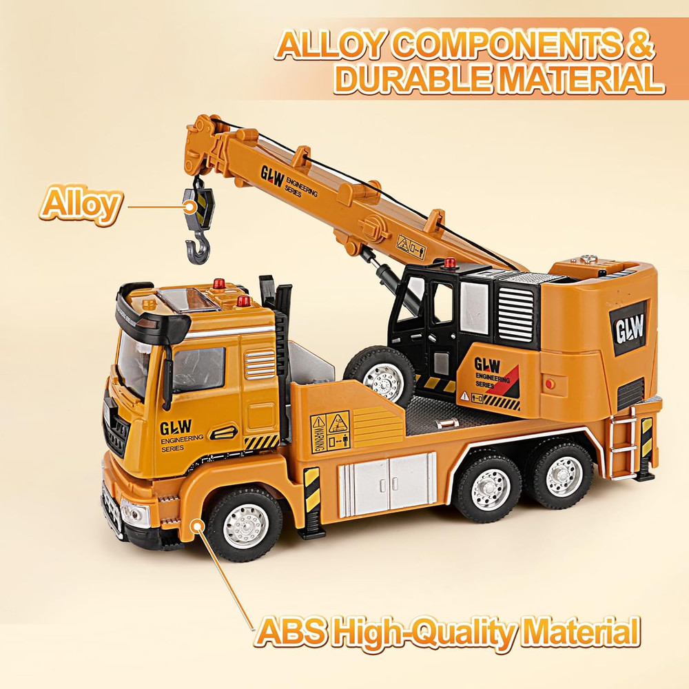 Construction Trucks Toy 1:40 Semi-Alloy Simulation Model Lights & Sounds Educati