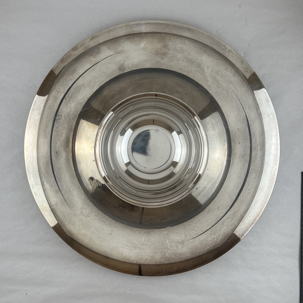 Oneida Silversmiths 12" Platter With Attached 5" Dip Bowl