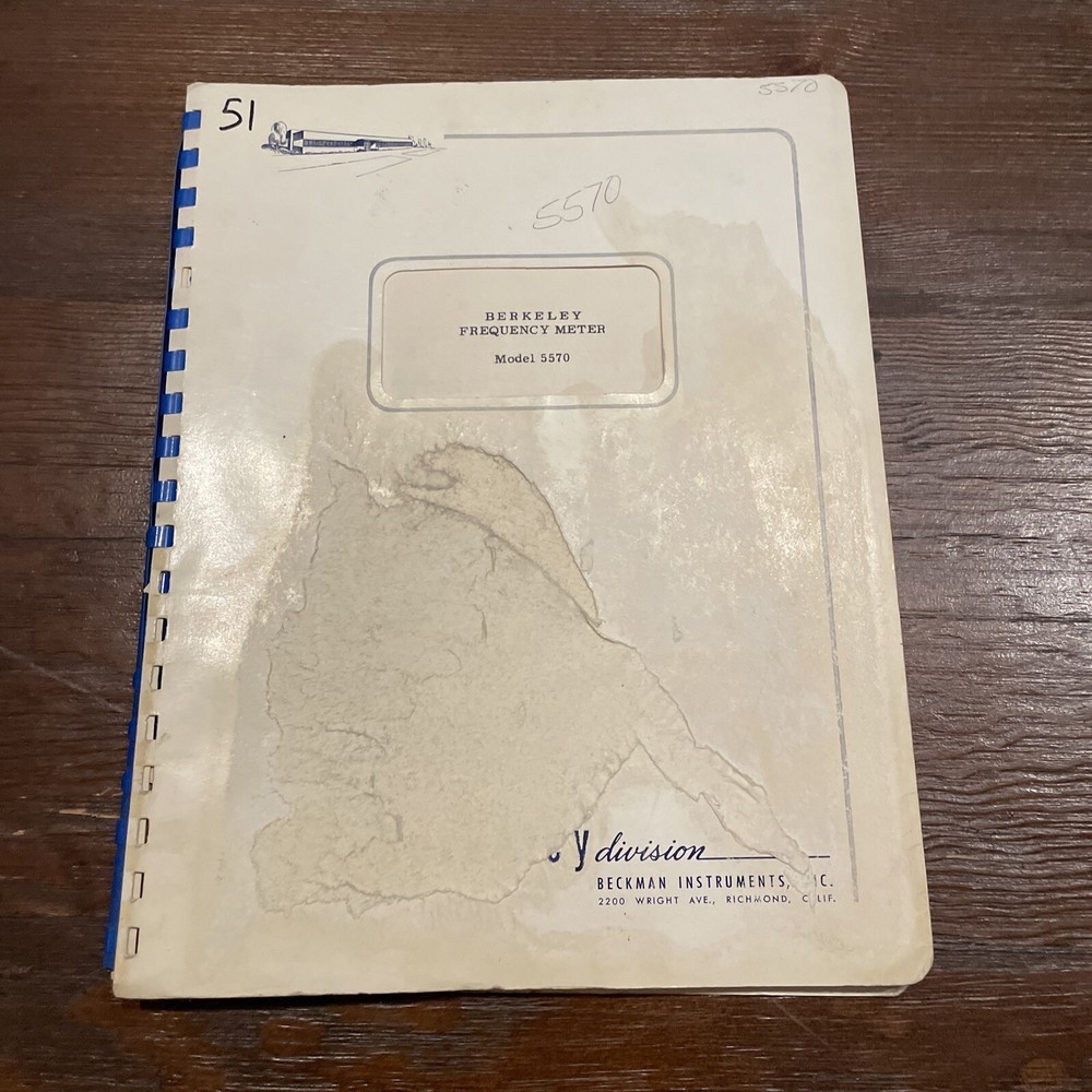 Beckman Berkeley Model 5570 Frequency Meter Instruction Manual