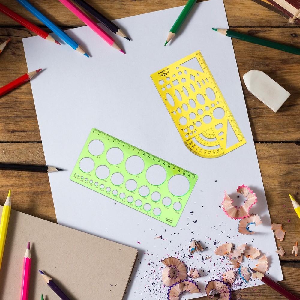 Circle Template Plastic Circle Stencil Multifunctional Circle Template for Dr...