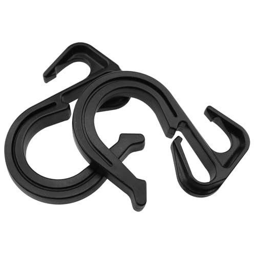 Elastic Rope Hook Cargo net Hook Black Bungee Rope Hook for Bungee net, Cargo