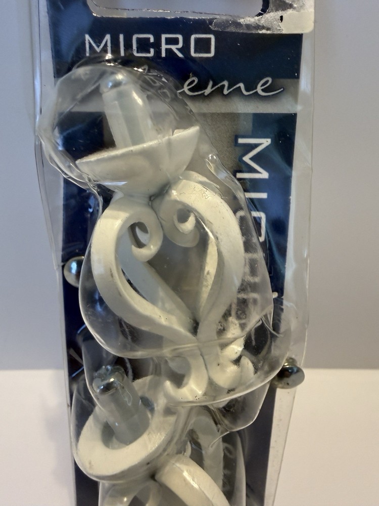 Micro Xtreme Decorative White Curtain Rod Finials 2007
