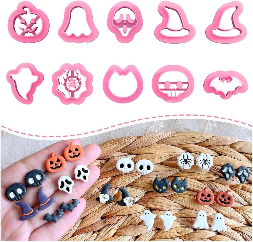 KEOKER Halloween Polymer Clay Cutters, Studs Cutters