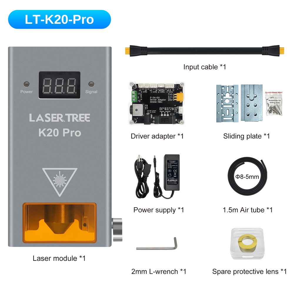 LASER TREE 20W Optical Power Laser Module Head for Engraving DIY Cutting Machine