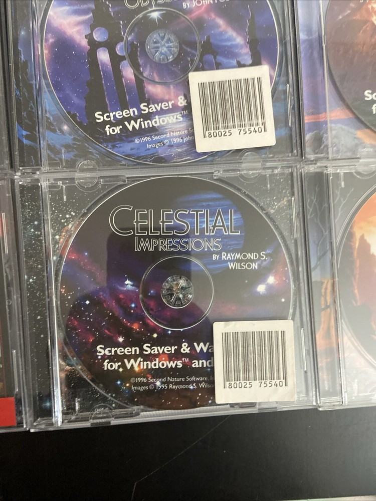 VTG Artwork Computer Lot 10 Second Nature Screen Savers Space Celestial Universe