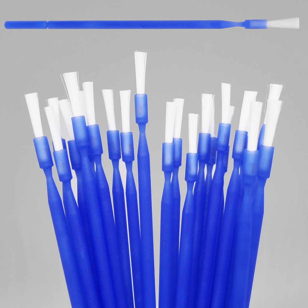100 Pcs Dental Disposable Micro Applicator Brush Bendable Long Shank Blue