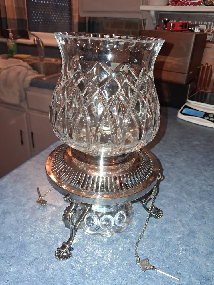 Antique Candle Stick Holder Silver Plate