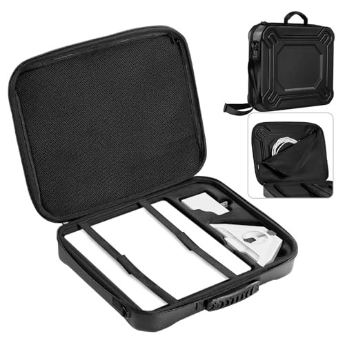 Starlink Mini Case-Durable PU Case with Custom Grooves Shoulder Strap & Handle