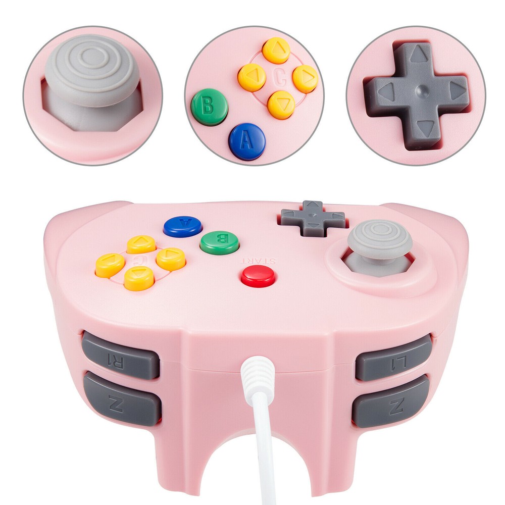 For Nintendo N64 Wired Game Console Upgraded Controller Gamepad Joystick Joypad