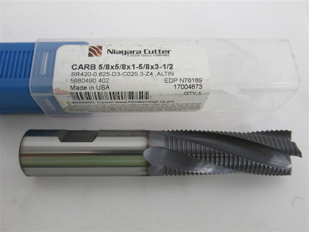 Niagara Cutter N76189 , 5/8" Solid Carbide Roughing End Mill