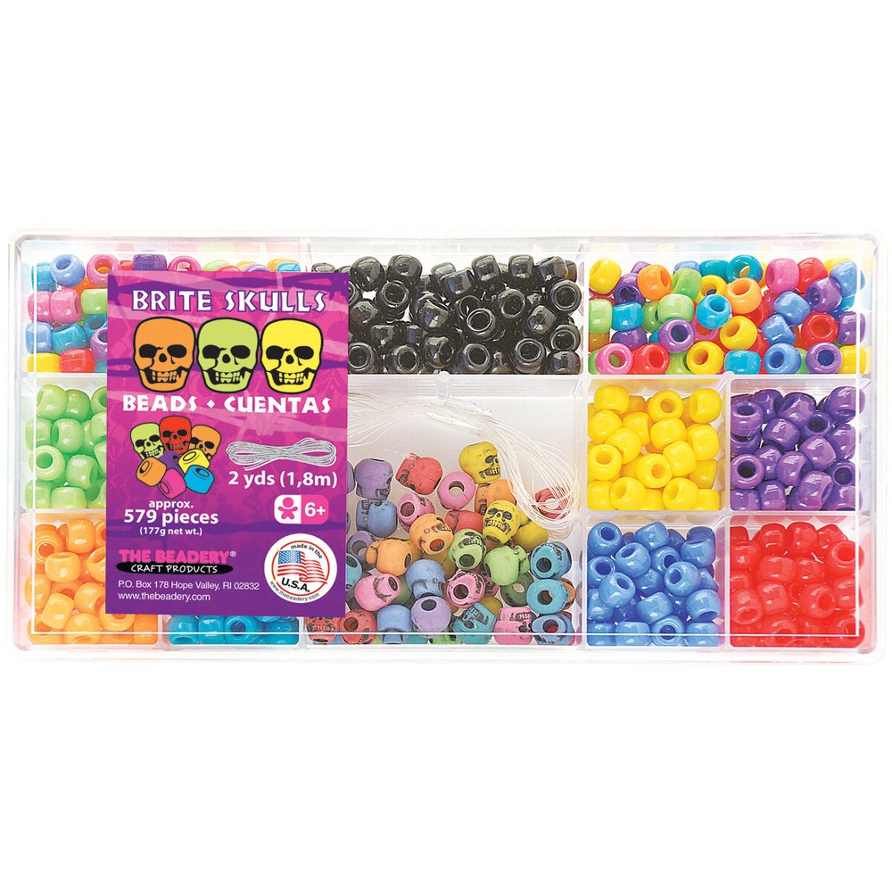 The Beadery Bead Box Kit 6.25oz-Brite Skulls