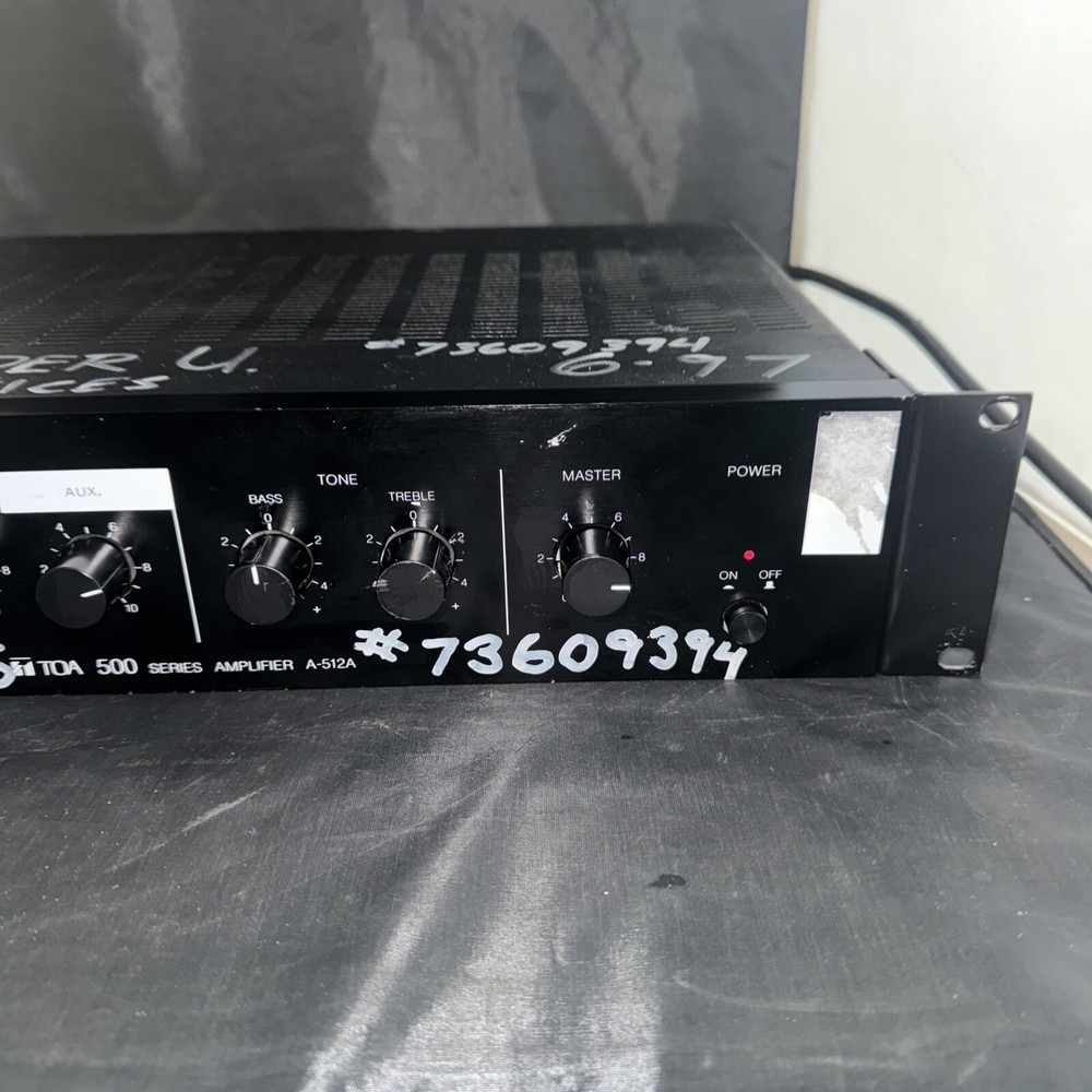 TOA 500 SERIES, A-512A AUDIO AMPLIFIER/MIXER