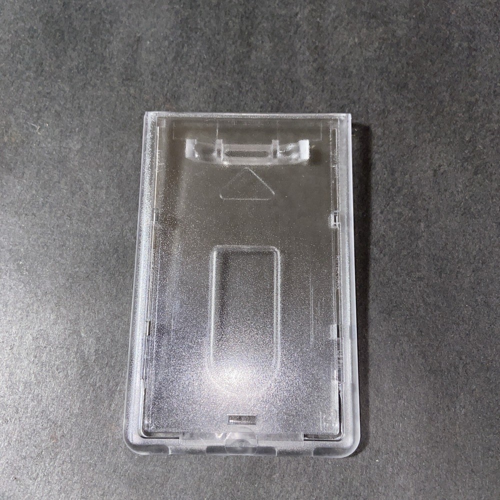 10Pcs ID Card Badge Holder Hard Plastic Protector Vertical Clear Protective Case