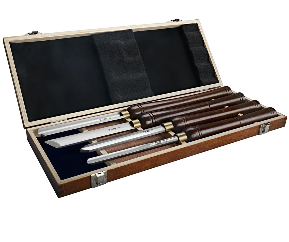 Wood Carving Chisel Knife Set 4pcs HSS 470mm 420mm Gouges Woodturning Tool Drill