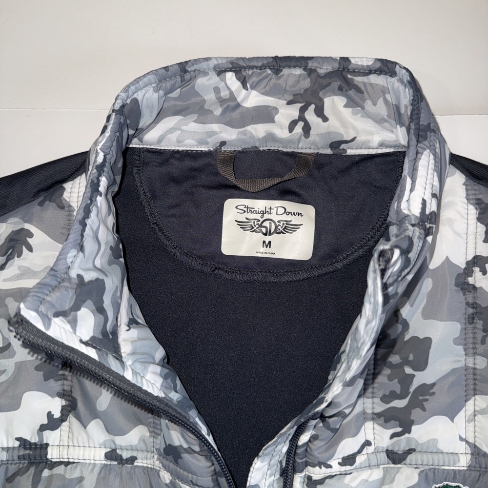 STRAIGHT DOWN golf jacket gray camo medium M