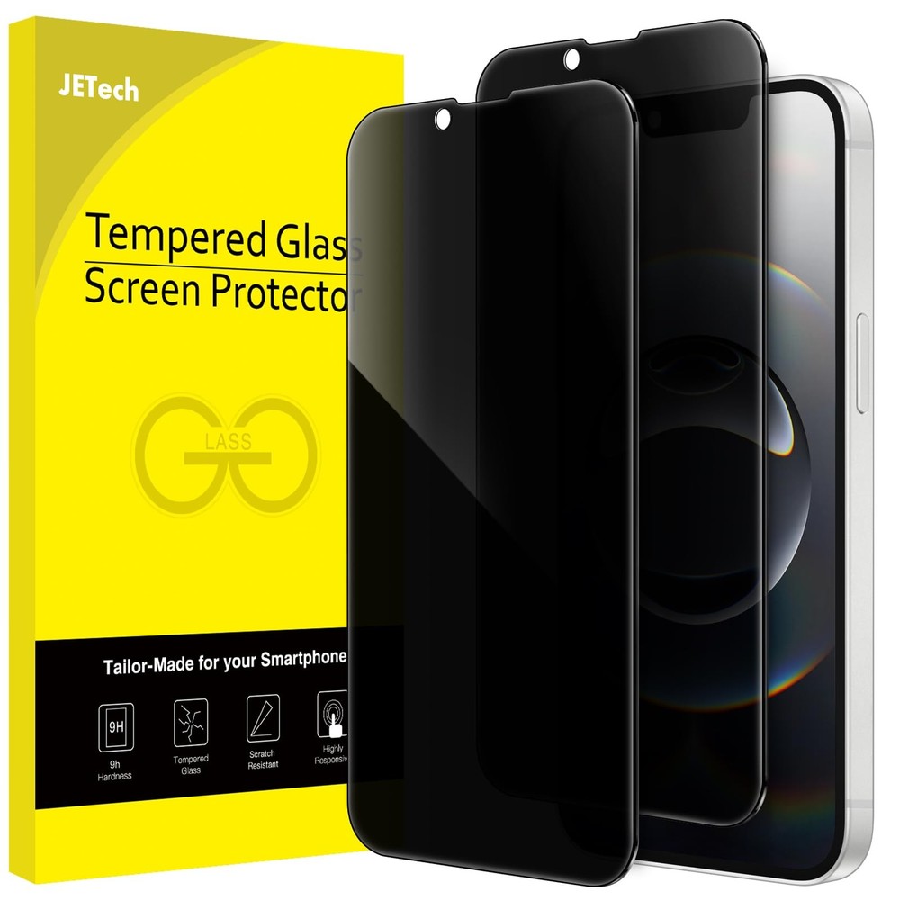 JETech Privacy Full Coverage Screen Protector for iPhone 17e (2026)/16e, 2-Pack